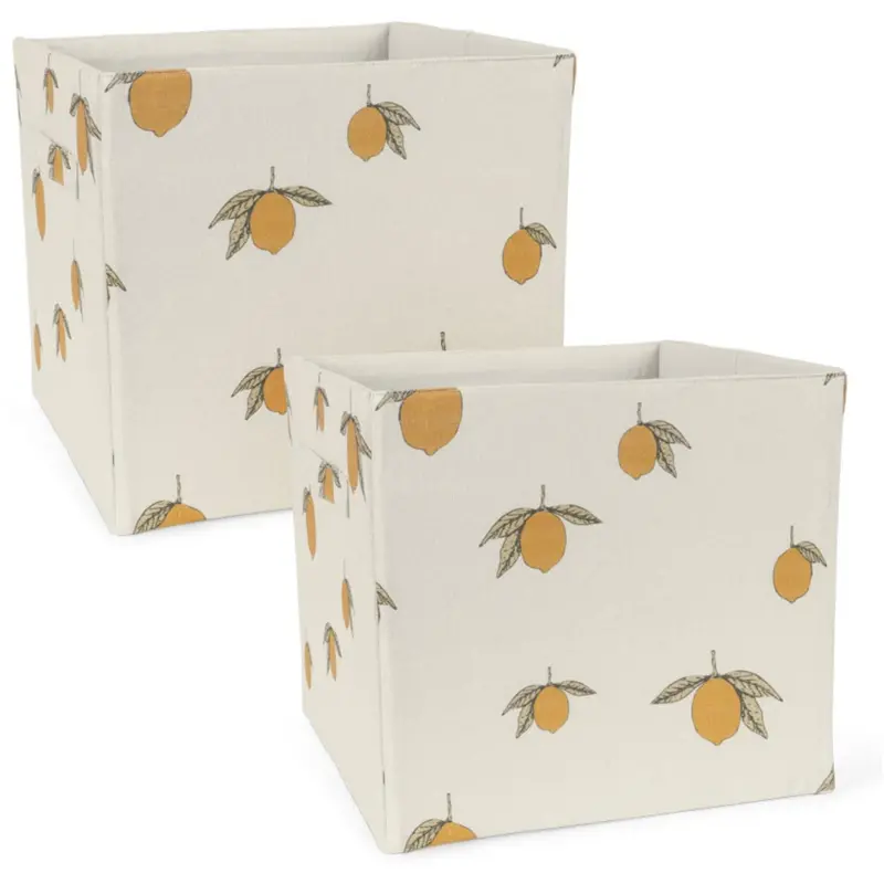 Konges Sløjd Lemon Fabric Storage Baskets 2 Pcs 1