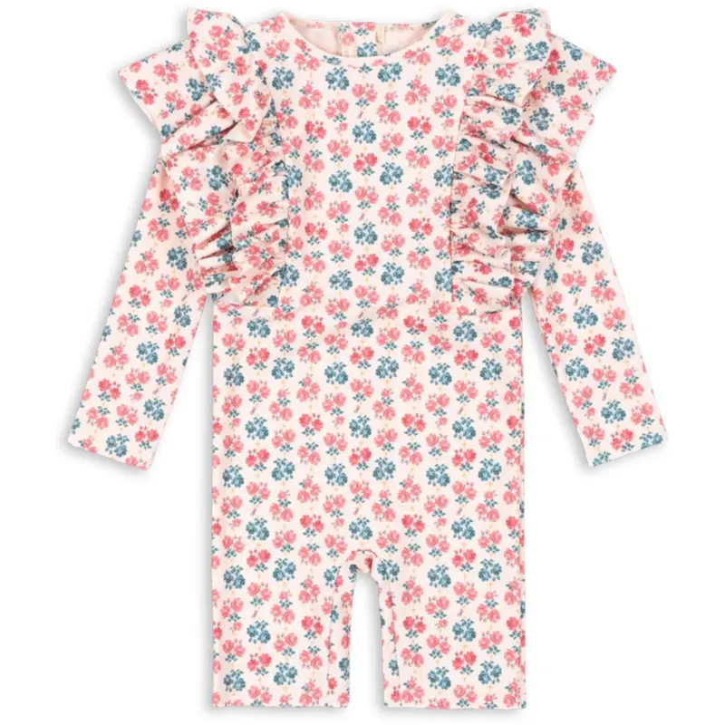 Konges Sløjd Lumina Rose Manuca Frill Onesie Grs 1