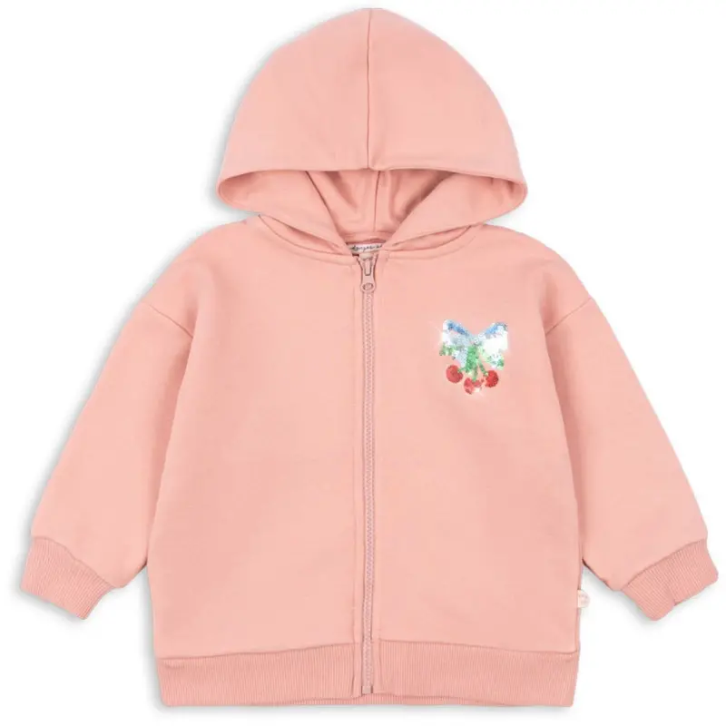Konges Sløjd Mellow Rose Lou Sequin Sweat Zip Hood Ocs 1