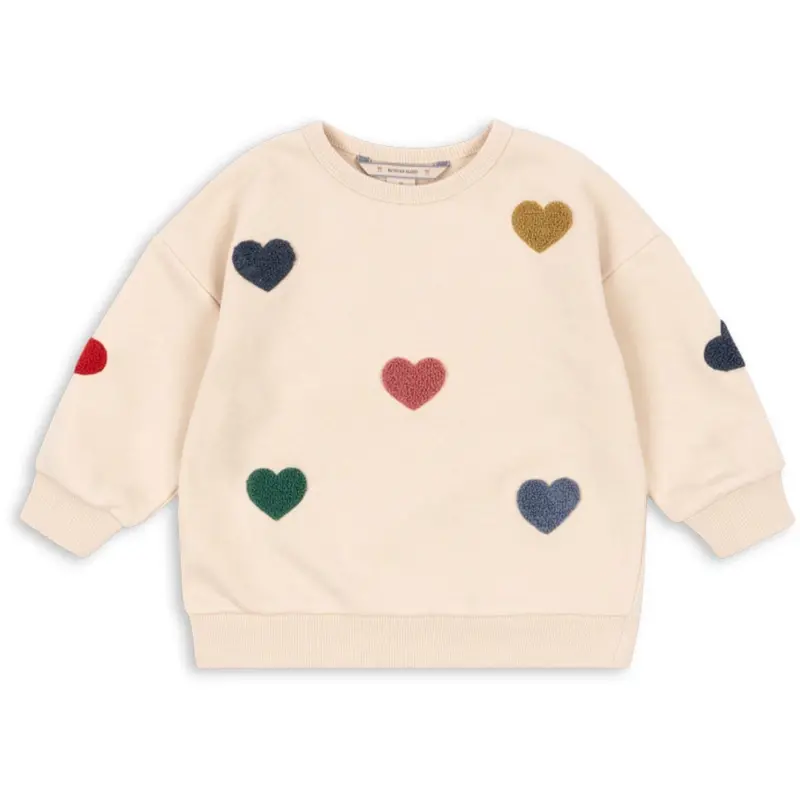 Konges Sløjd Multi Heart Lou Terry Sweat Shirt Ocs 1