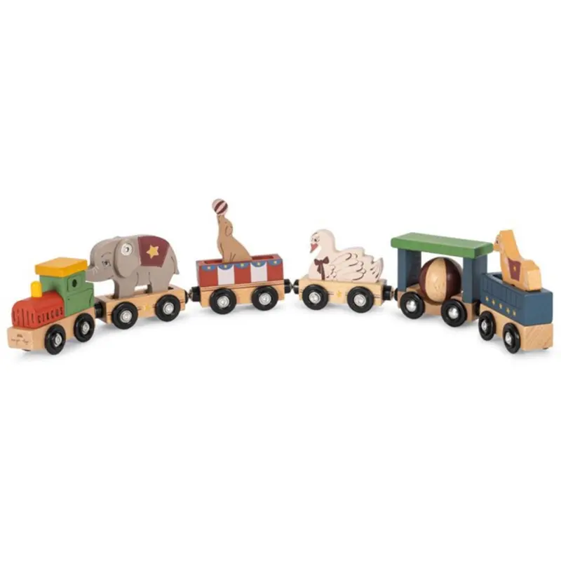 Konges Sløjd Multi Wooden Animal Train Fsc 1
