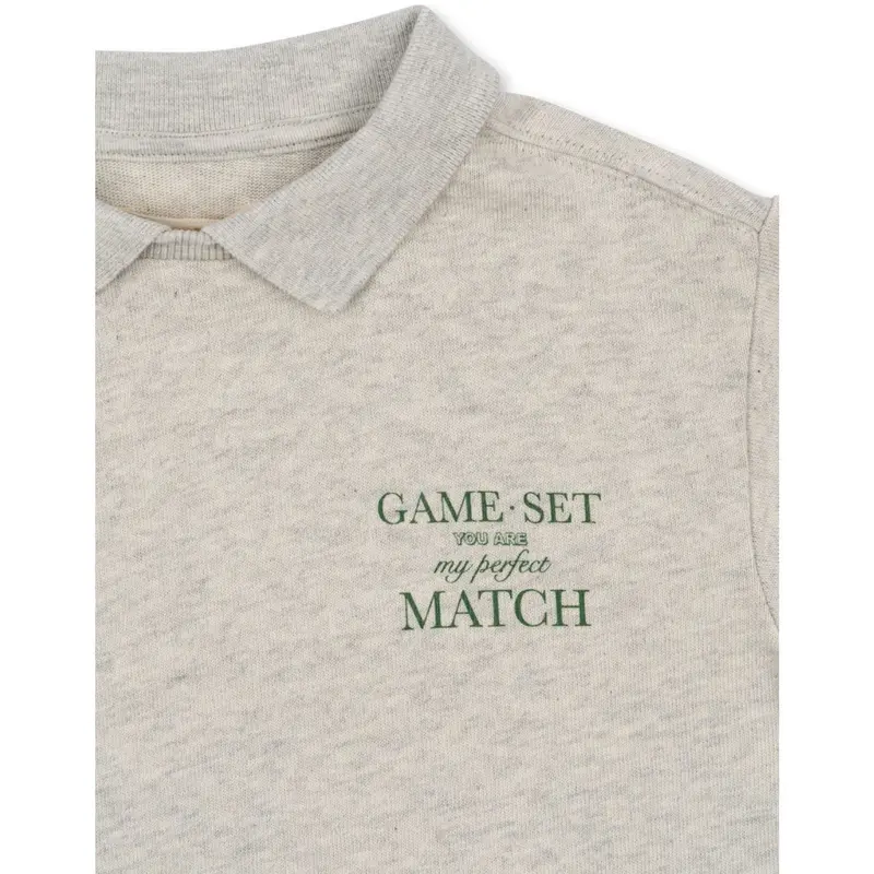 Konges Sløjd Off White Melange Spotty Ls Polo Gots 5