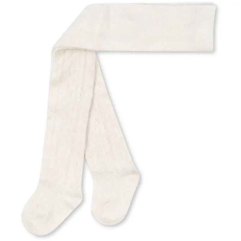 Konges Sløjd Off White Wool Pointelle Tights 1
