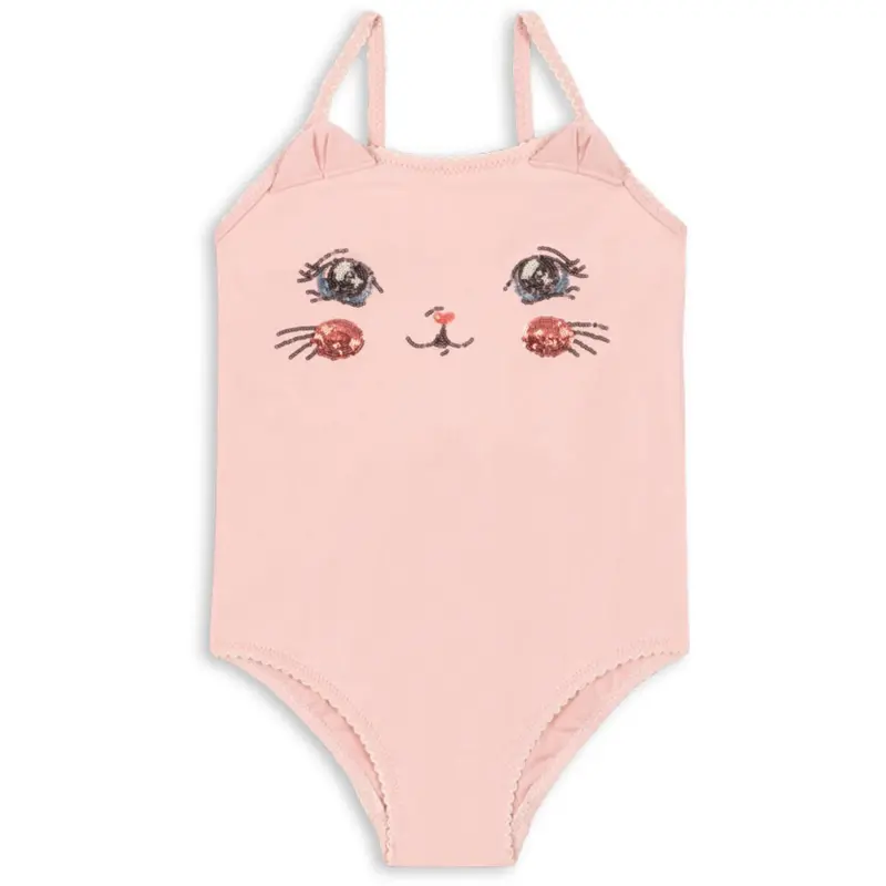 Konges Sløjd Powder Pink Kitty Swimsuit Grs 1