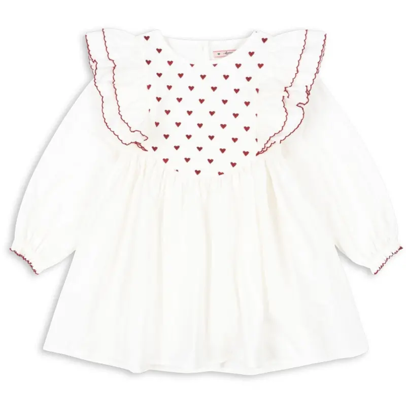 Konges Sløjd Pure White Coeur Dress Gots 1
