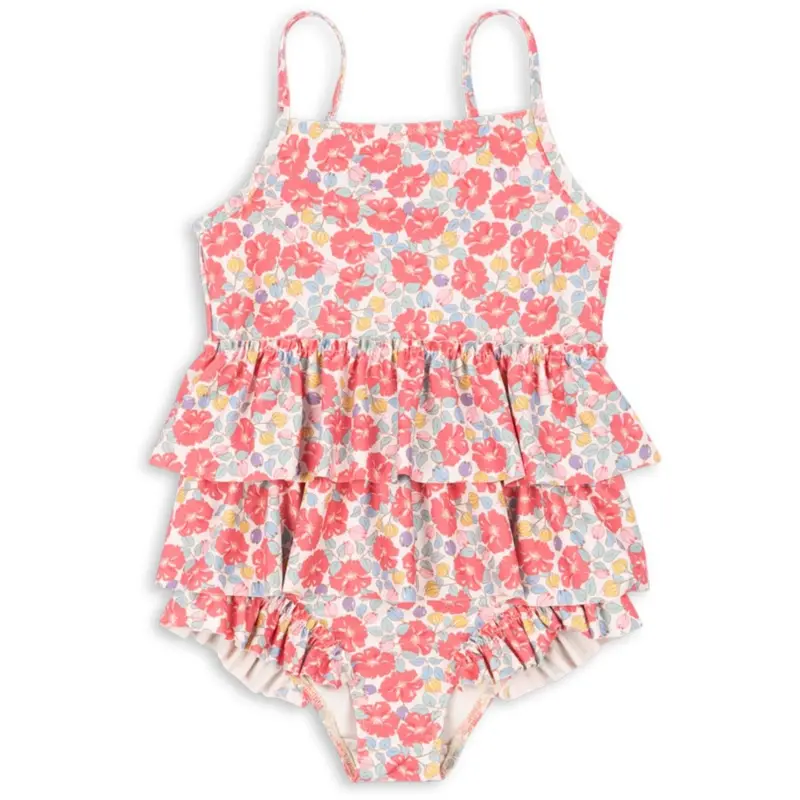 Konges Sløjd Rose Anglaise Manuca Frill Swimsuit Grs 1
