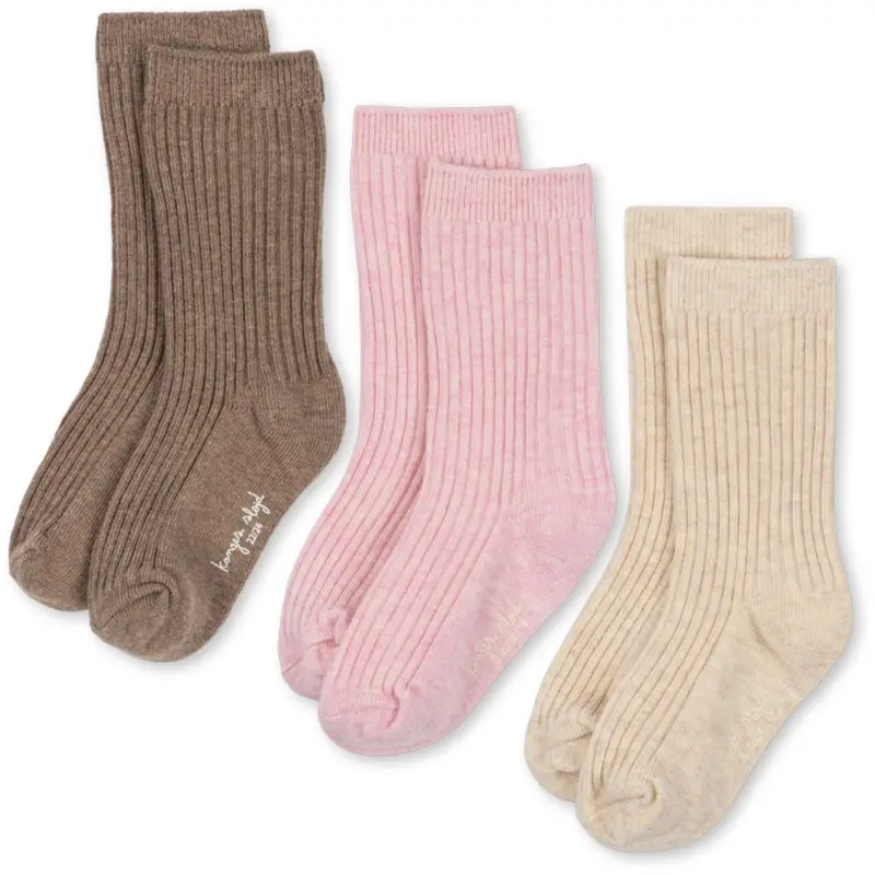 Konges Sløjd Rose Mix 3 Pack Rib Socks 1