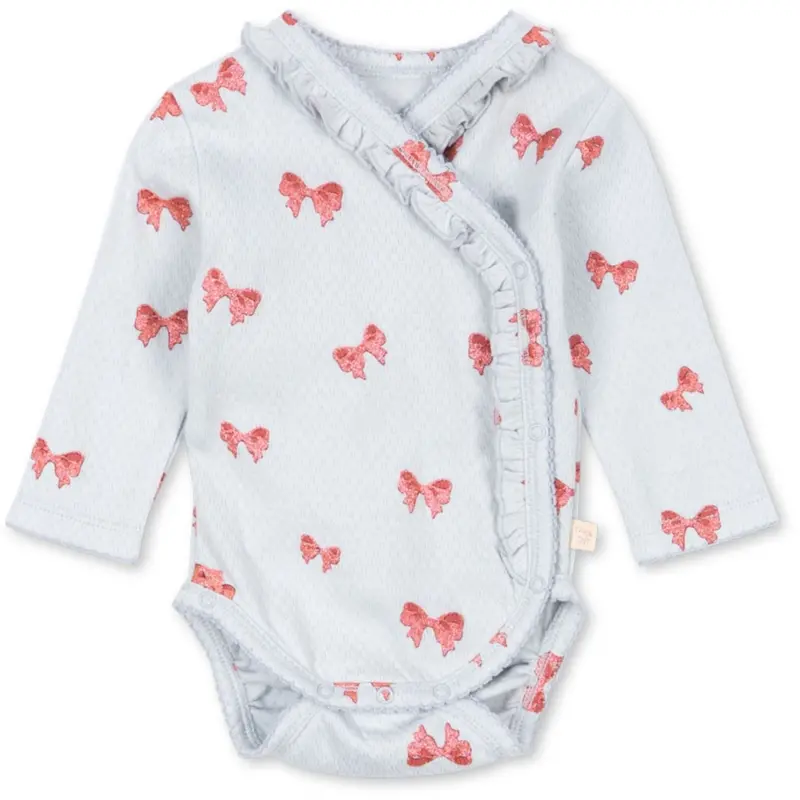 Konges Sløjd Rosia Blue Bow Sui Newborn Frill Body Gots 1