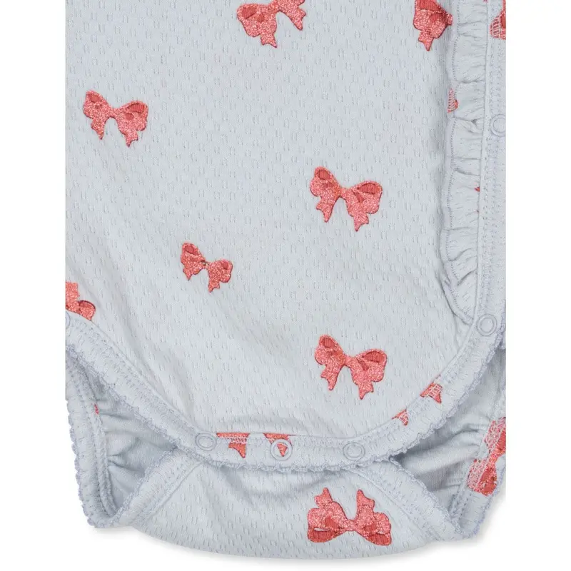 Konges Sløjd Rosia Blue Bow Sui Newborn Frill Body Gots 2