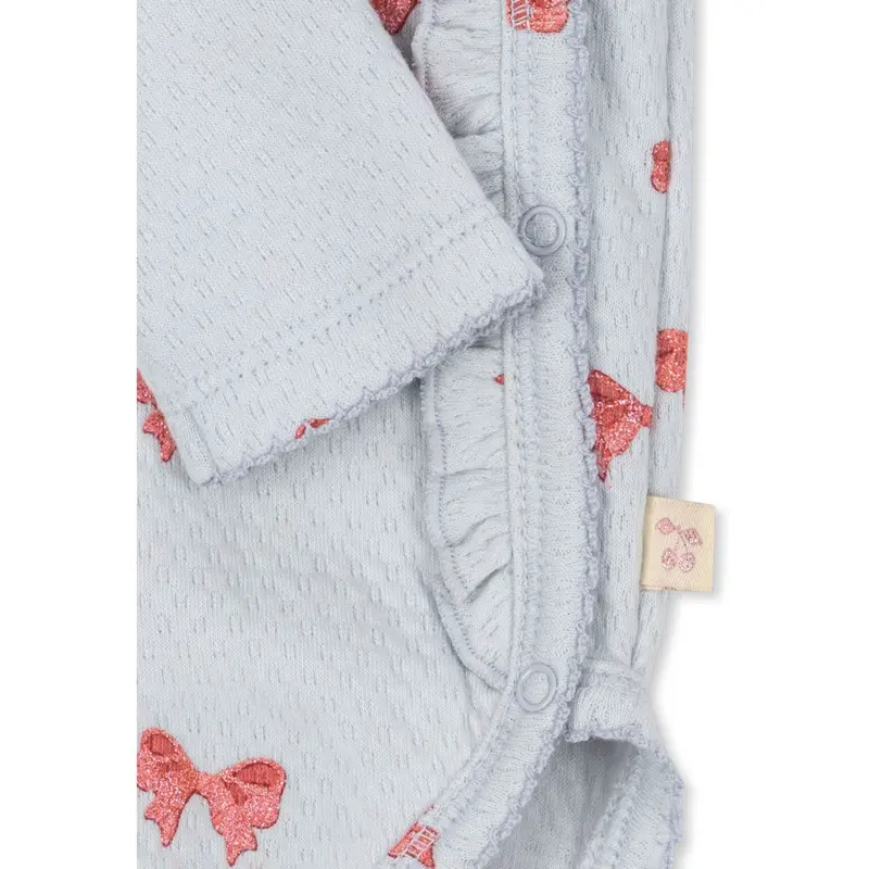 Konges Sløjd Rosia Blue Bow Sui Newborn Frill Body Gots 3