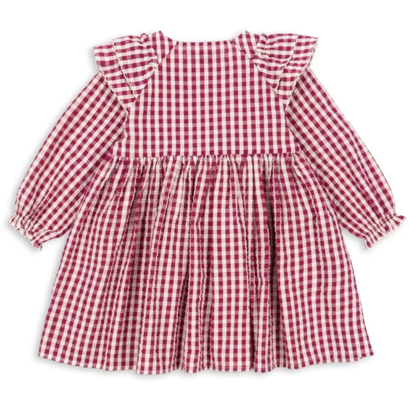 Konges Sløjd Sangria/Butter Check Kim Dress Gots 4