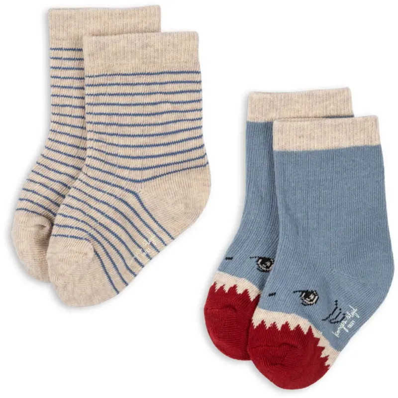 Konges Sløjd Shark 2 Pack Shark Rib Socks 1