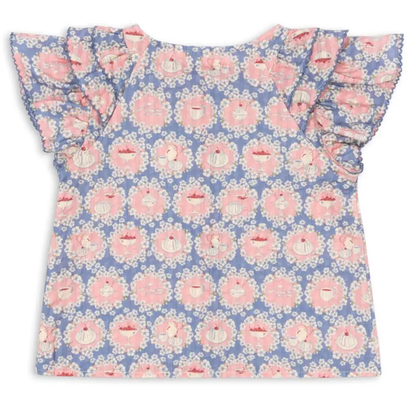 Konges Sløjd Snack Time Kim Frill Ss Shirt Gots 5