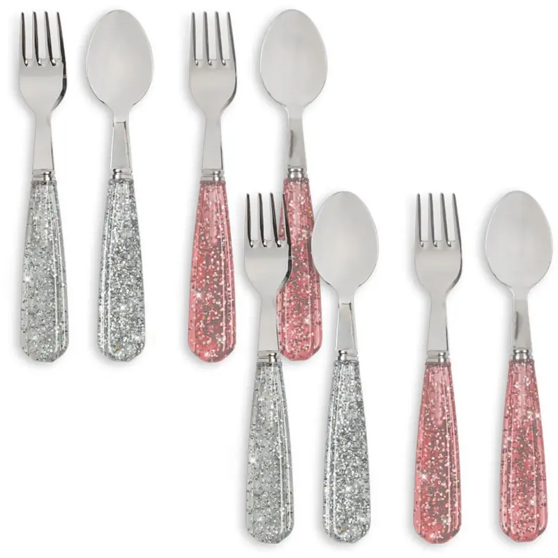 Konges Sløjd Sparkling Blush/Sparkling Blue 8 Pack Sparkly Cutlery 1