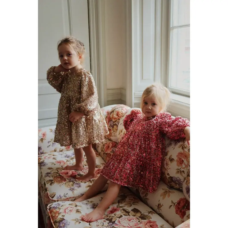 Konges Sløjd Sparkling Sangria Lila Sequins Bow Dress 3
