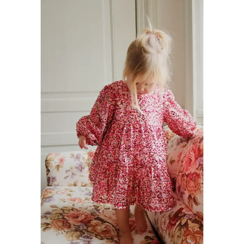 Konges Sløjd Sparkling Sangria Lila Sequins Bow Dress 6