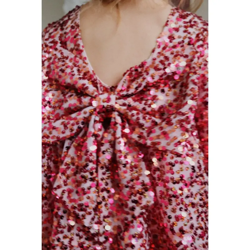 Konges Sløjd Sparkling Sangria Lila Sequins Bow Dress 7