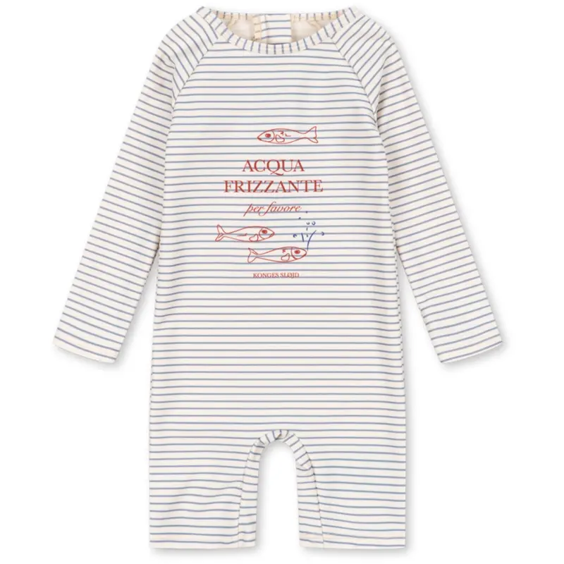 Konges Sløjd Stripe Bluie Aster Onesie Grs 1