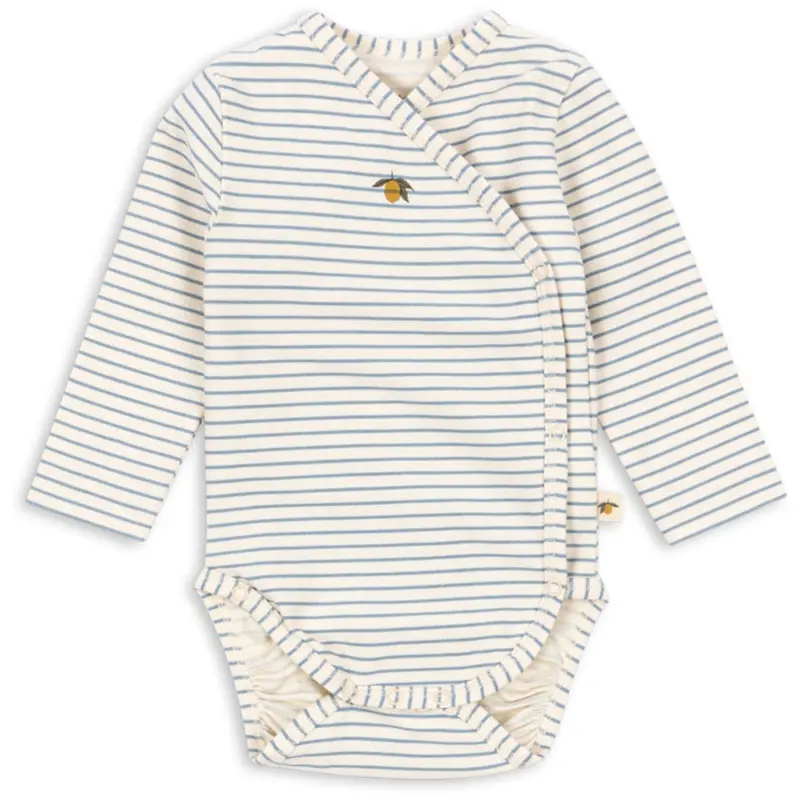 Konges Sløjd Stripe Bluie Basic Ls Newborn Body Gots 1