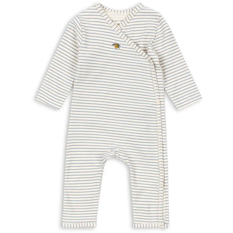 Konges Sløjd Stripe Bluie Basic Newborn Onesie Gots 1