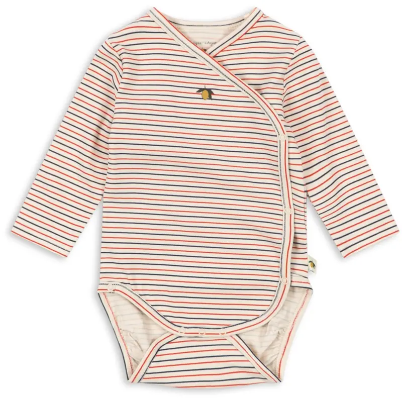 Konges Sløjd Stripe Tricolore Petit Basic Ls Newborn Body Gots 1