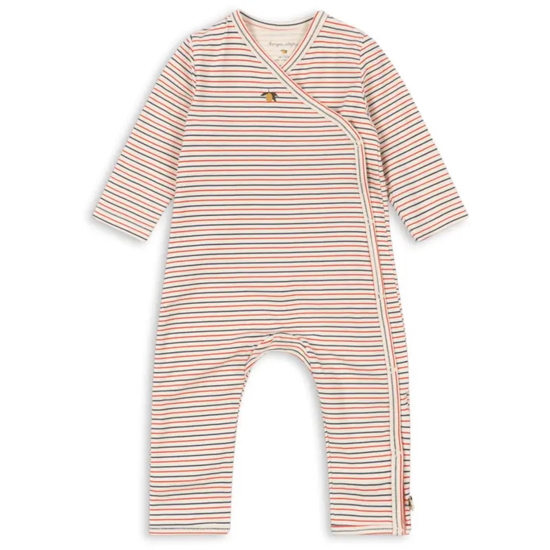 Konges Sløjd Stripe Tricolore Petit Basic Newborn Onesie Gots 1