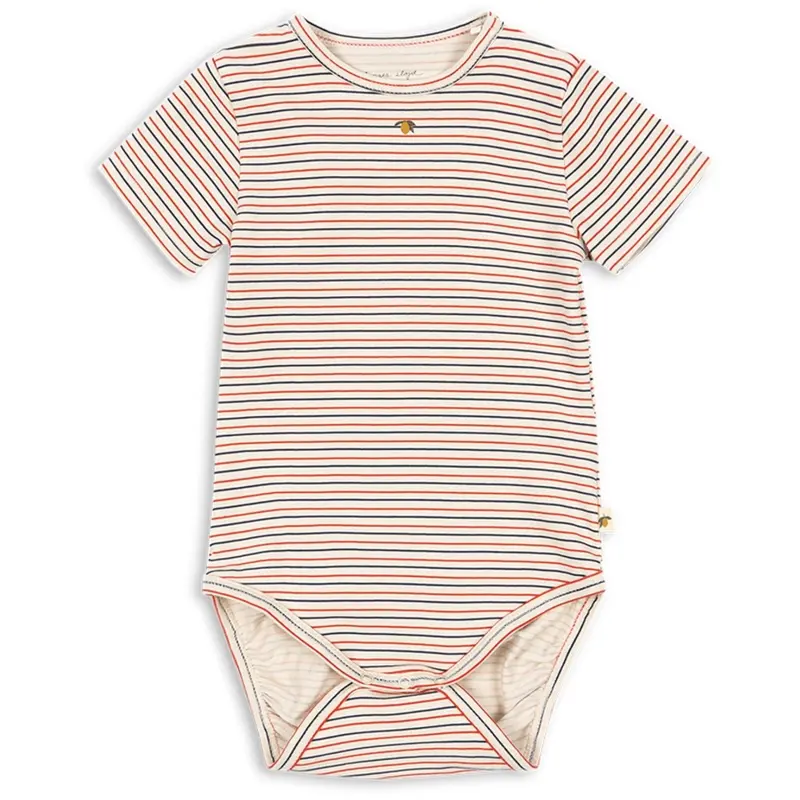 Konges Sløjd Stripe Tricolore Petit Basic Ss Body Gots 1