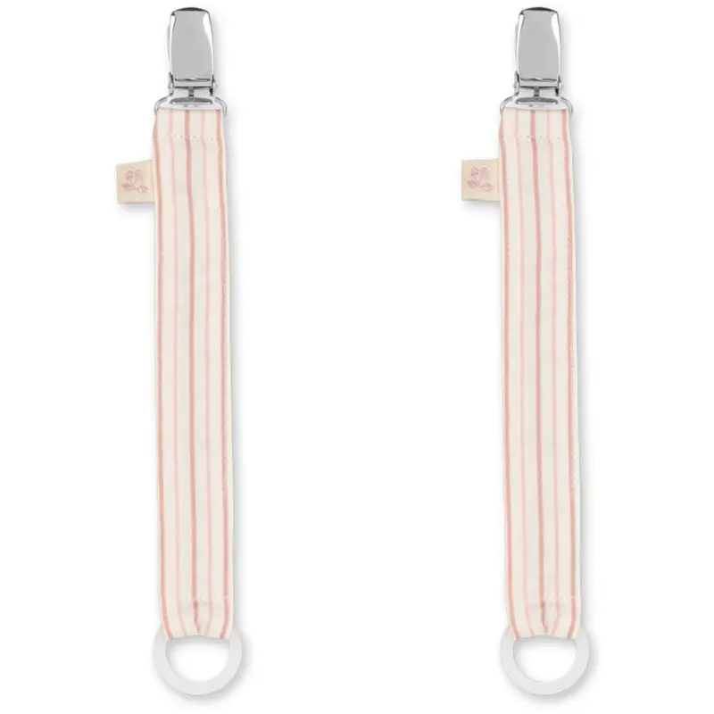 Konges Sløjd Stripie Petite Rose 2 Pack Pacifier Strap 1
