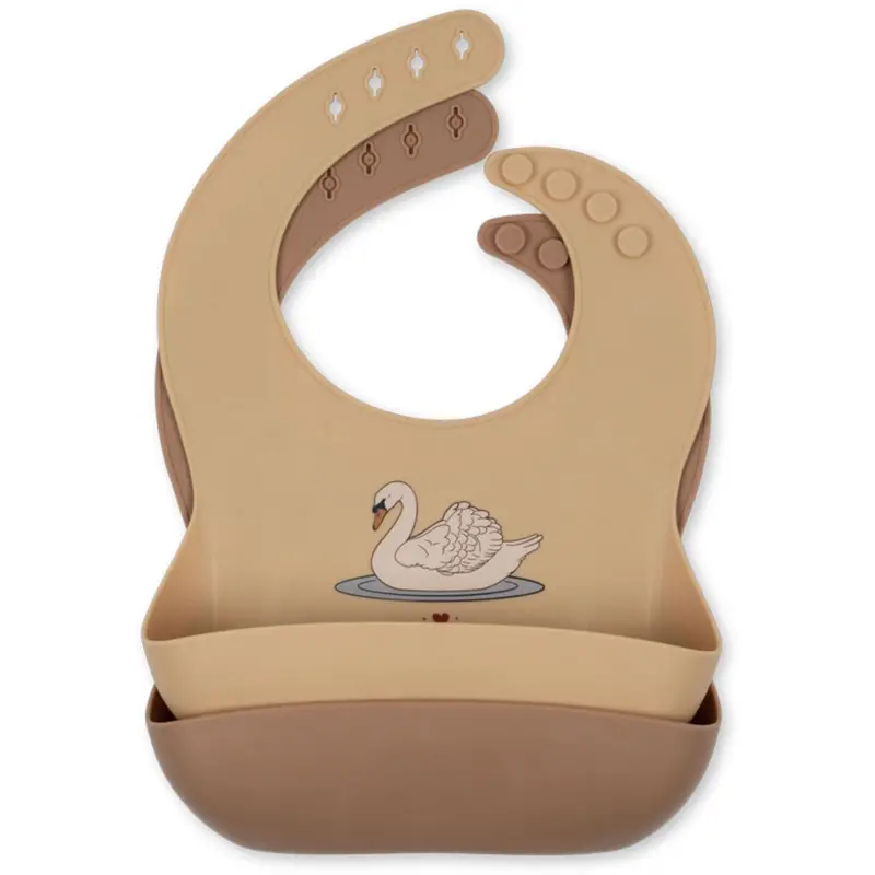 Konges Sløjd Swan 2 Pack Silicone Bib 1