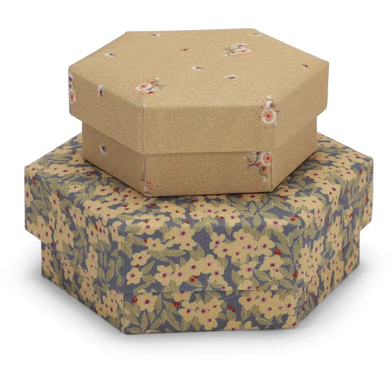Konges Sløjd Winter Leaves Mustards/ Flower Bouquet Dijon Padded Box Set 1