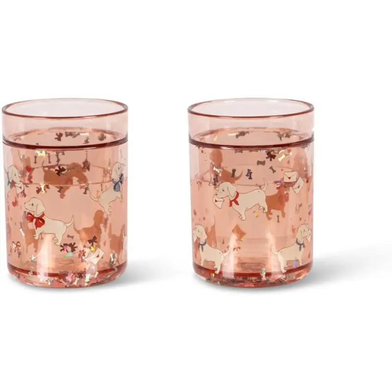 Konges Sløjd Woof Letter Rose 2 Pack Glitter Cups 1