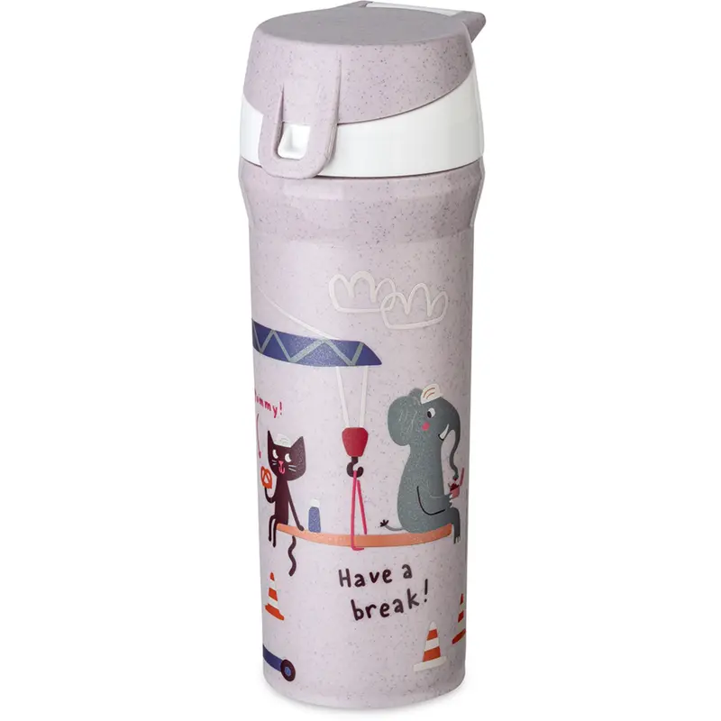 Koziol Organic Purple Grey Water Bottle 500Ml Stan 0,5 Trucks 1