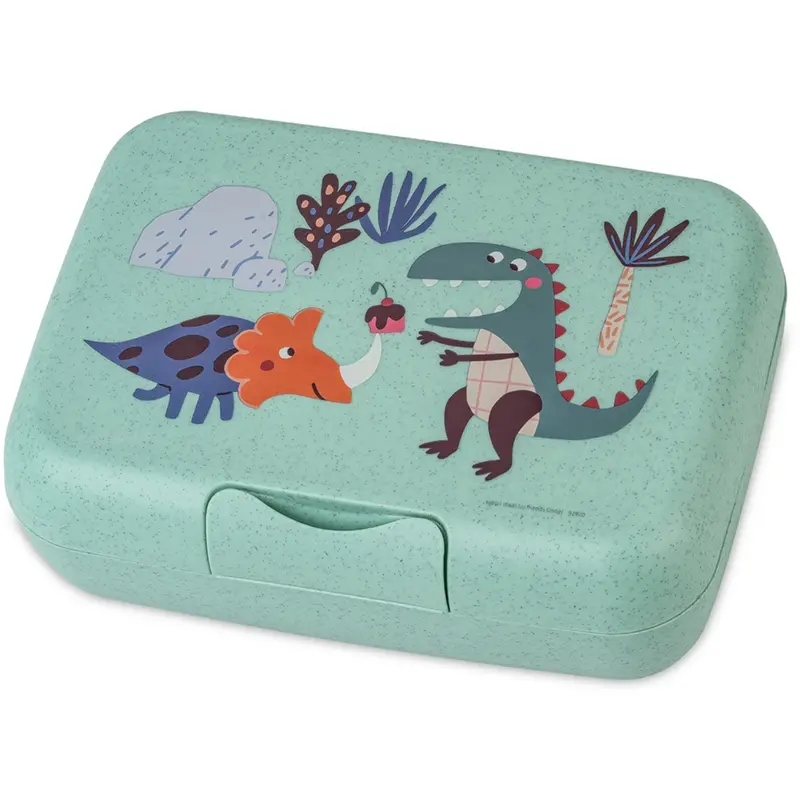 Koziol Organic Sage Green Lunch Box With Separation Bowl Candy L Rex 1