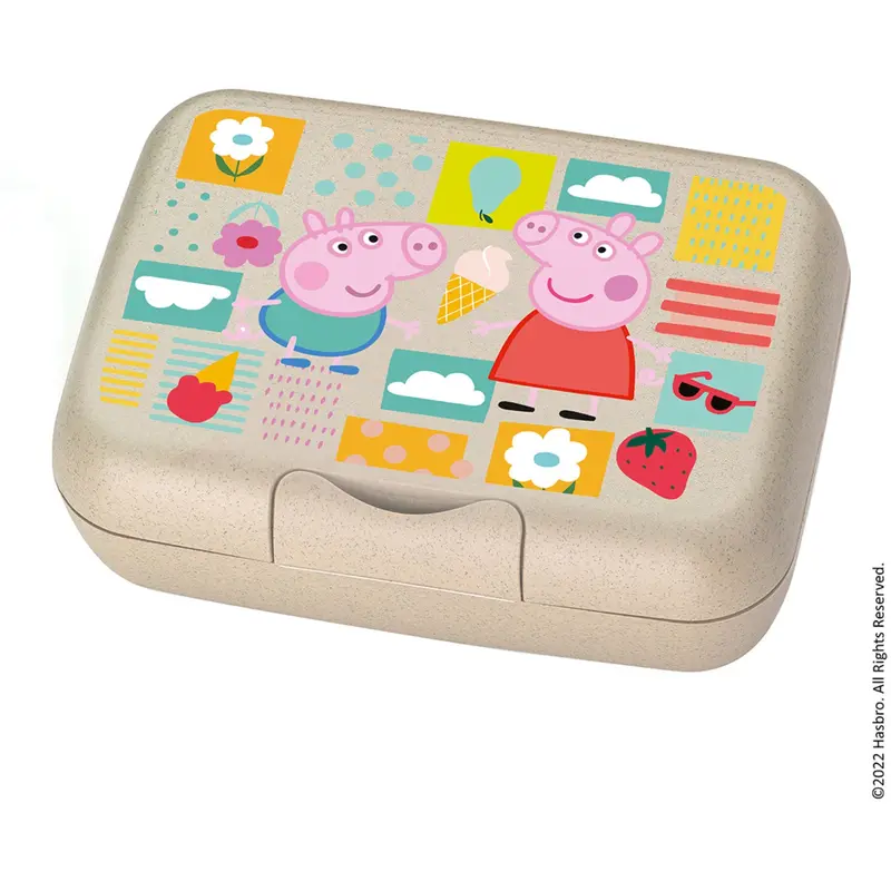 Koziol Organic Sand Lunch Box With Separation Bowl Candy L Peppa Pig 1