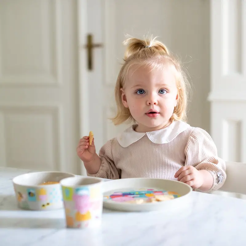 Koziol Organic Sand Small Plate + Bowl + Cup Connect Peppa Pig 2