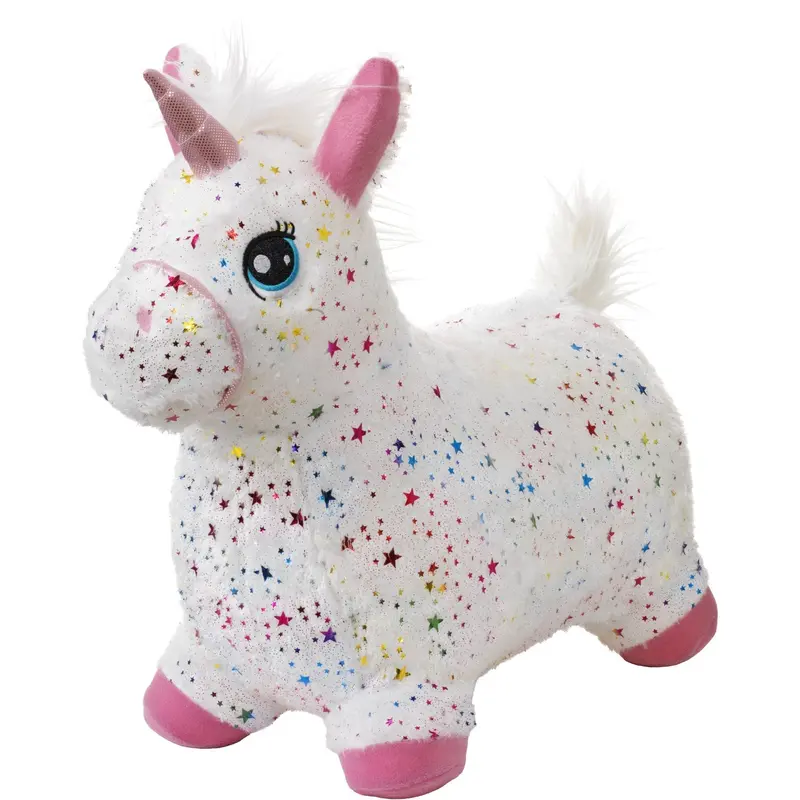 Krea® Hop And Bounce Plush Unicorn With White Hair 1