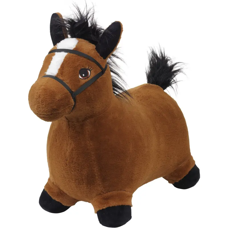 Krea® Hop & Bounce Plush Horse Brown 1
