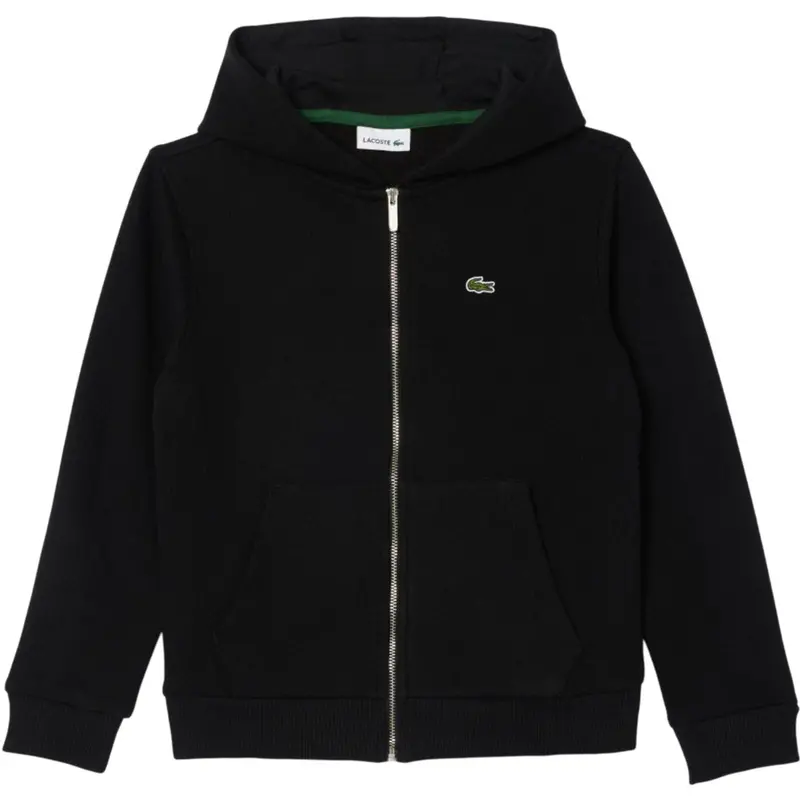 Lacoste Noir Core Fleece Full Zip Hoodie 1