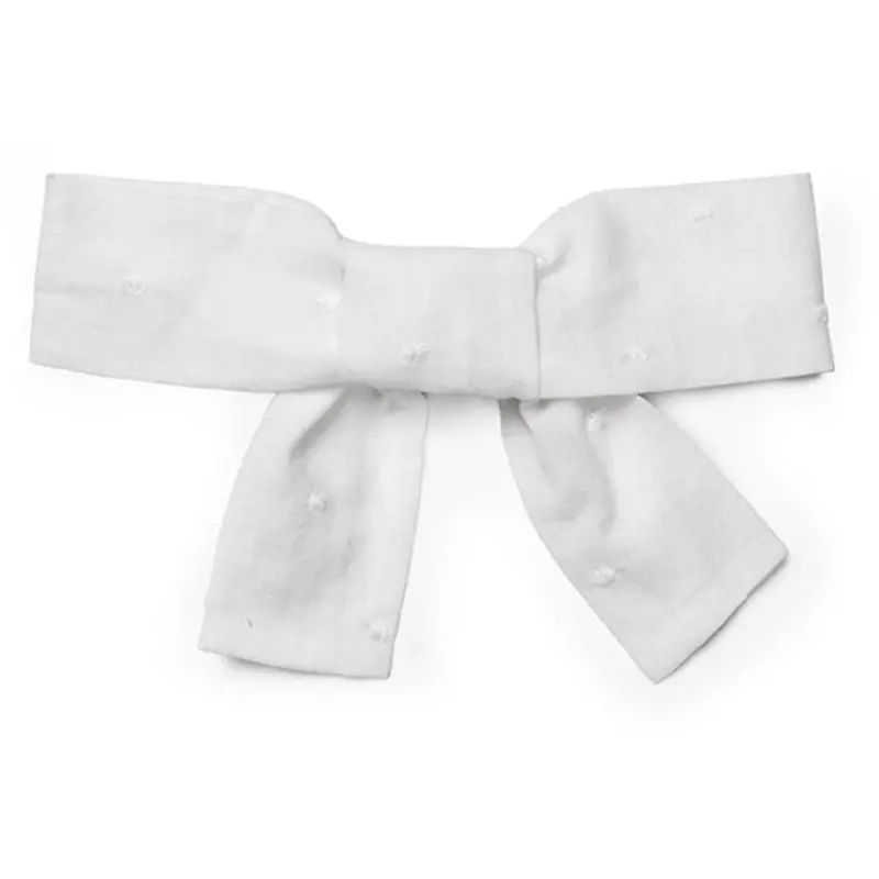 Lalaby Big Hair Bow - White Dot 1