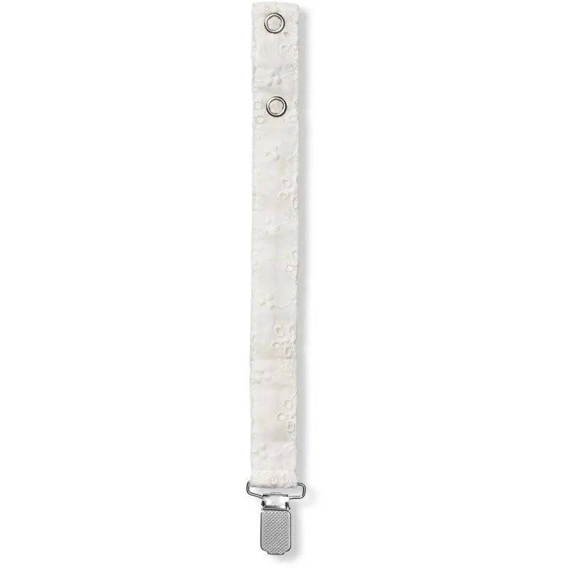 Lalaby Broderie Anglaise Pacifier Clip 1
