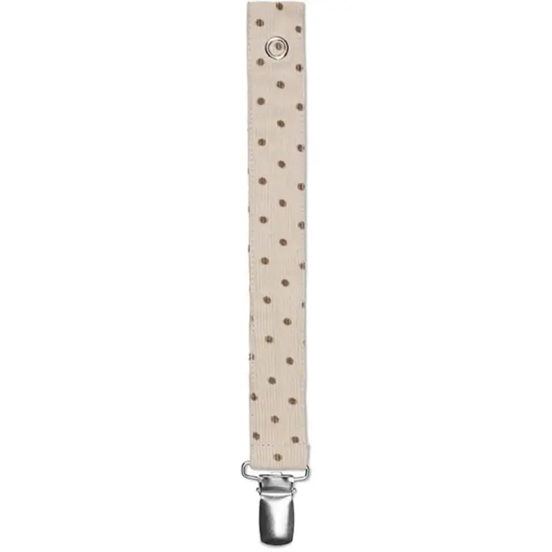 Lalaby Browndot Pacifier Clip 1