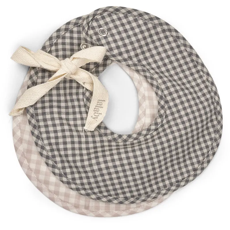 Lalaby Forest Check 2-Pack Bibi Bib 1