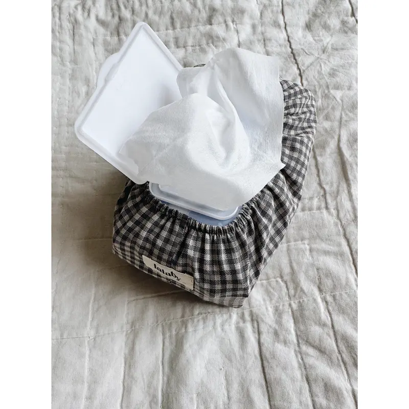 Lalaby Forest Check Wet Wipe Cover 1