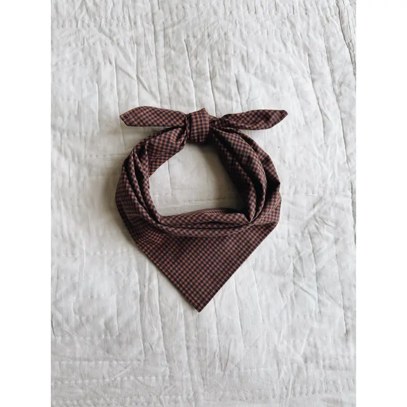 Lalaby Indigo Check Vera Scarf 1