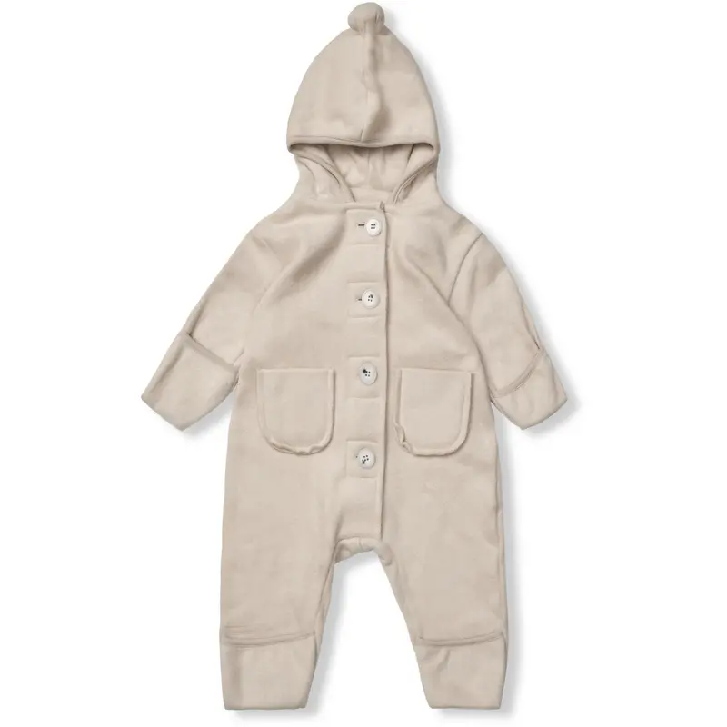 Lalaby Ivory Teddy Cotton Onesie 1