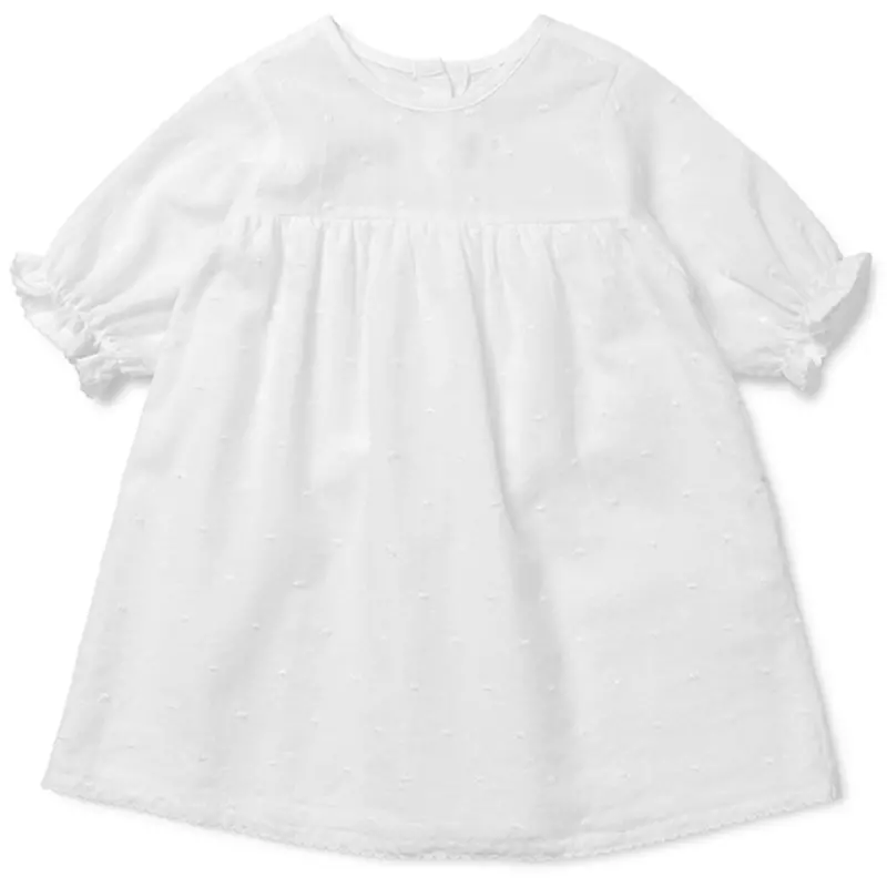 Lalaby Lilibeth Dress (Baby) - White Dot 1