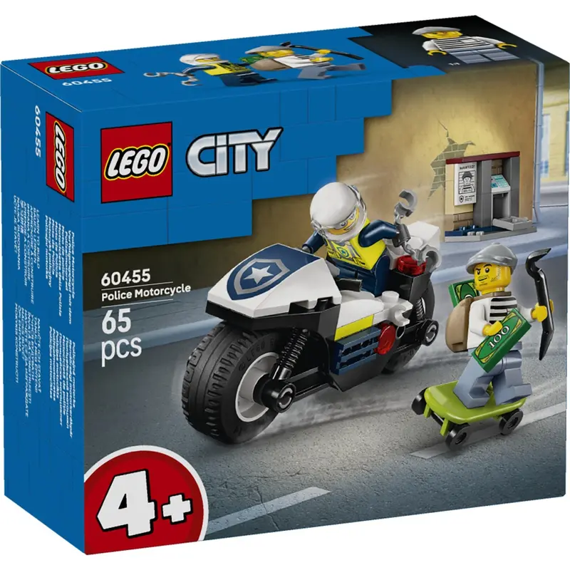 Lego® City Police - Politimotorcykel På Forbryderjagt 60455 1