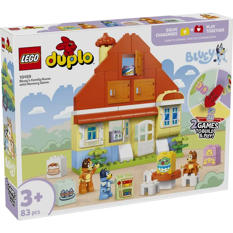 Lego® Duplo Bluey - Blueys Families Hus Med Huskespil 10459 1
