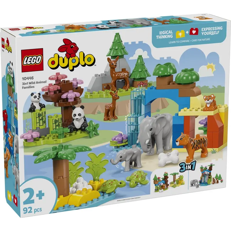 Lego® Duplo Town - 3-I-1 Vilde Dyrefamilier 10446 1