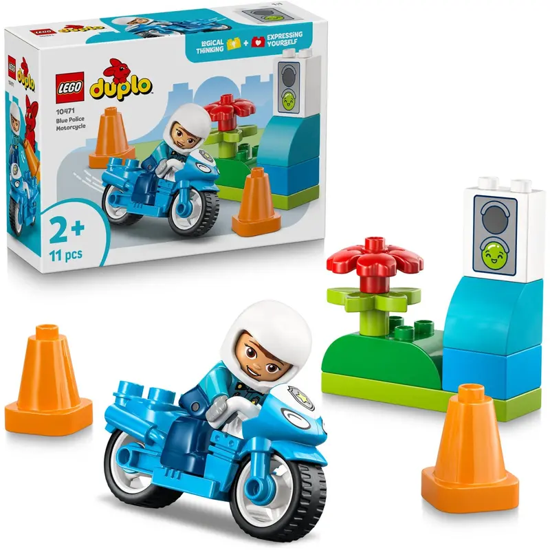 Lego® Duplo Town Blå Politimotorcykel 10471 1